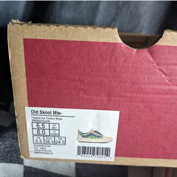 Vans Old Skool MTE 1 Women 8 Tripped Put Trekker White Green Suede Canvas 122024 - Picture 13 of 13